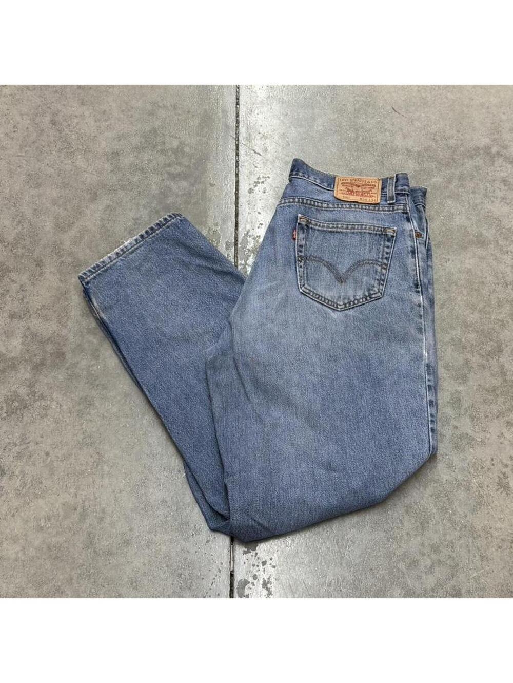 vintage levis 560 faded blue relaxed baggy fit jeans size 36 x 34